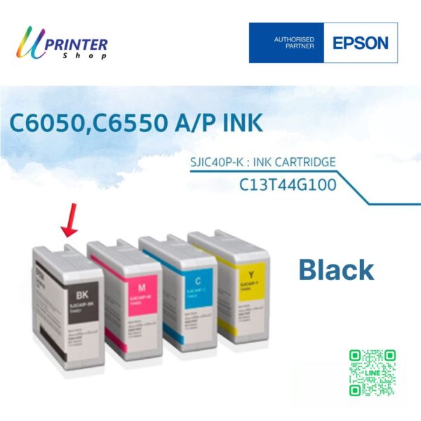 Epson ink หมึกตลับ สำหรับเครื่อง ColorWorks 6550a-6550p-6050-Black