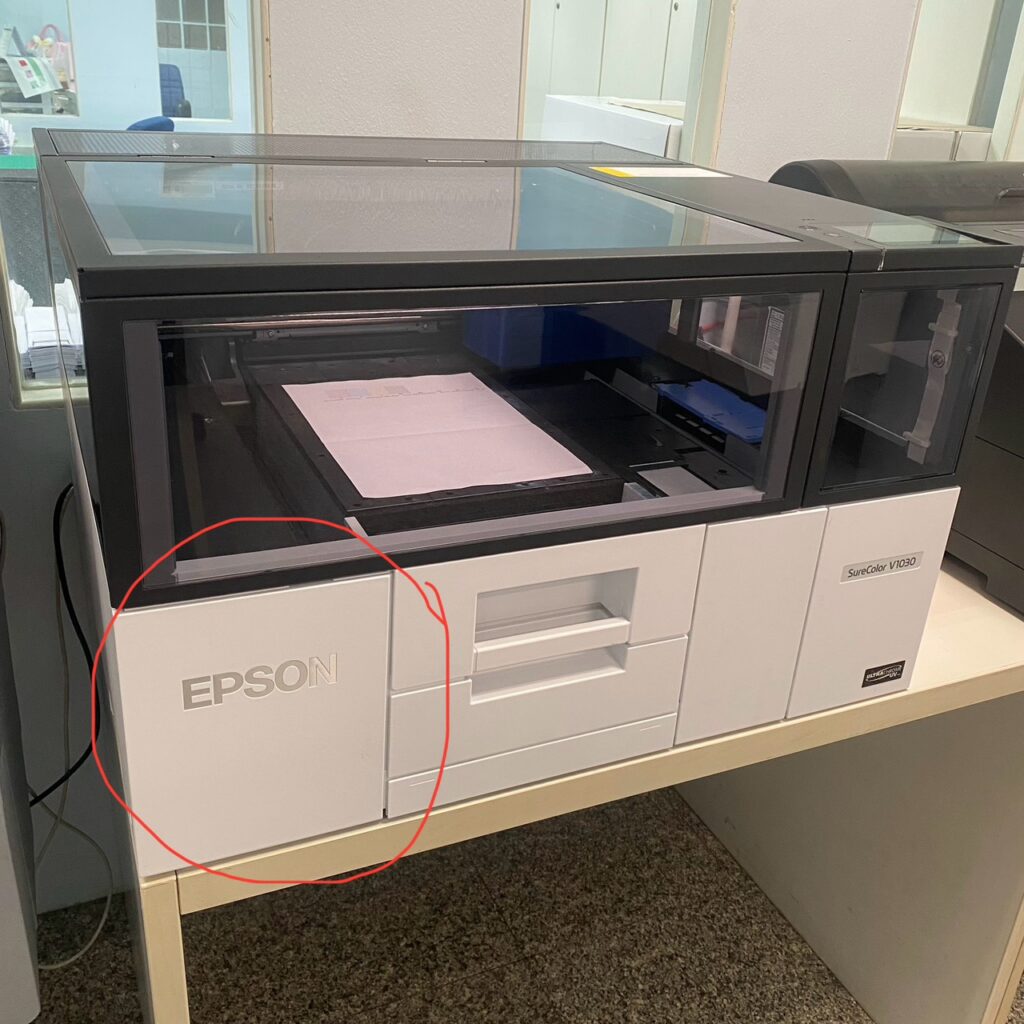หมึกยูวี Epson V1030 ตำแหน่งหมึกยูวี เครื่องพิมพ์ยูวี Epson V1030
