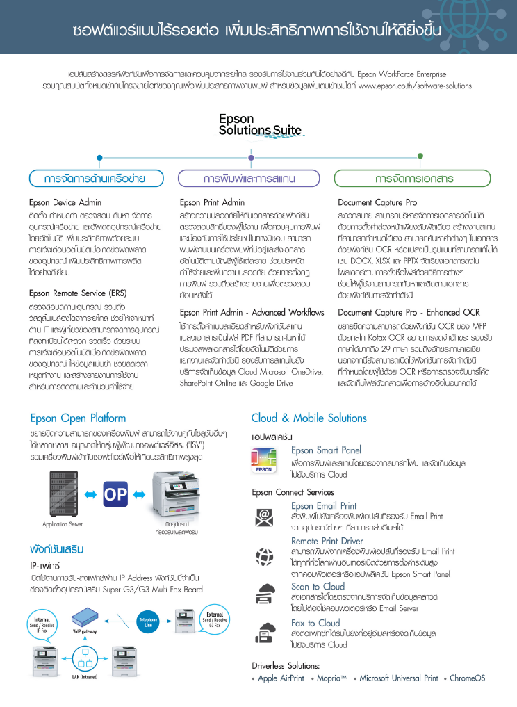 epson-workforce-em-c800-software-solutions-pro-office ภาพโบรชัวร์แสดงข้อมูลซอฟต์แวร์ Epson WorkForce EM-C800 สำหรับออฟฟิศระดับโปรที่เน้นเพิ่มประสิทธิภาพ โดย uprintershop